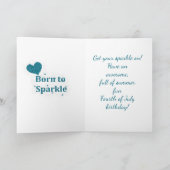 Carte Le quatrième de l'anniversaire de juillet, (Intérieur)