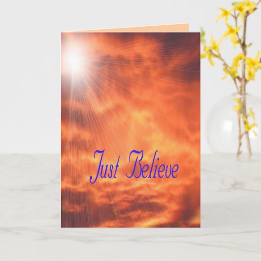 Carte Le raysJust de Sun croient la salutation (Fleur jaune)