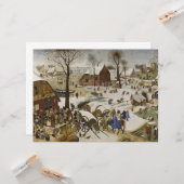 Carte Le recensement à Bethléem (par Pieter Bruegel) (Devant/Arrière en situation)