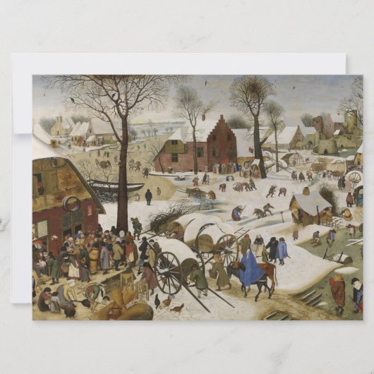 Carte Le recensement à Bethléem (par Pieter Bruegel) (Devant)