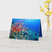 Carte Le récif corallien sous-marin de poissons tropicau (Fleur jaune)