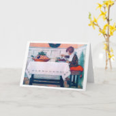 Carte Le repas de Noël, Jessie Willcox Smith (Fleur jaune)