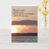 Carte Le respect d'un ami (Fleur jaune)