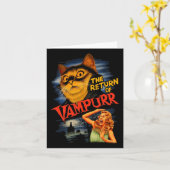 Carte Le Retour De Vampurr Drôle Chat (Fleur jaune)