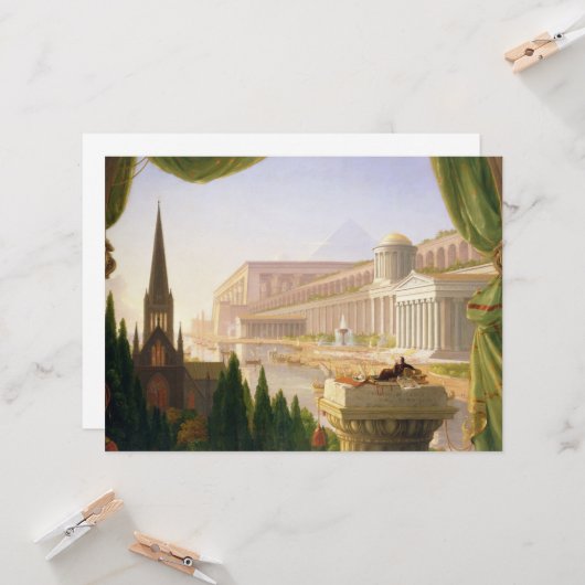 Carte Le rêve de l'architecte (par Thomas Cole) (Devant/Arrière en situation)