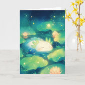 Carte Le rêve floral Axolotl (Fleur jaune)