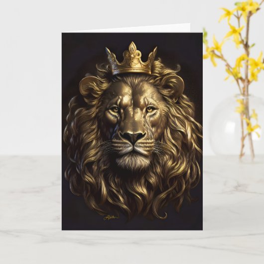 Carte Le Roi ! Le Lion pas si lâche d'Oz (Fleur jaune)