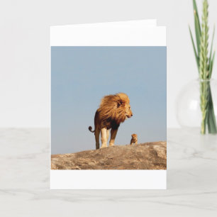 Carte Le Roi Lion (Lion Adulte et Cub)