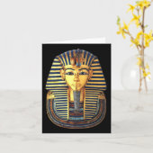 Carte Le roi Toutankhamon, Masque d'or, Pharaon égyptien (Fleur jaune)