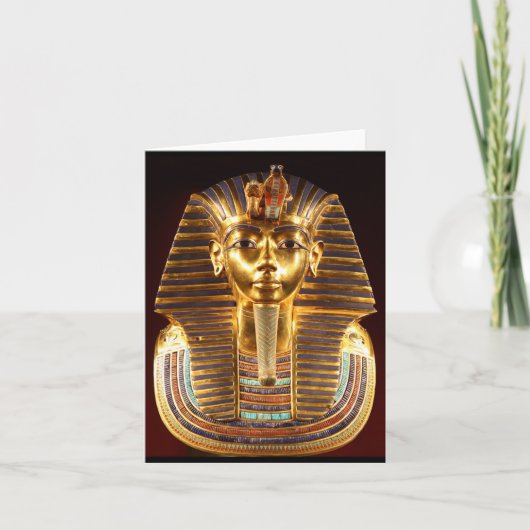 Carte Le roi Toutankhamon, Masque d'or, Pharaon égyptien (Devant)