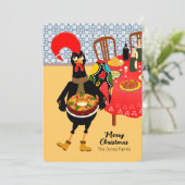 Carte Le Rooster Portugais aime le gâteau du roi (Debout devant)