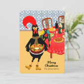 Carte Le Rooster Portugais aime le gâteau du roi (Debout devant)