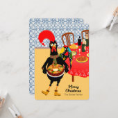 Carte Le Rooster Portugais aime le gâteau du roi (Devant/Arrière en situation)