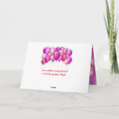 Carte Le rose de joyeux anniversaire monte en ballon (Dos)