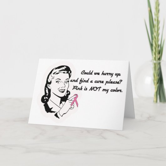 Carte Le rose n'est pas ma couleur ! (Devant)