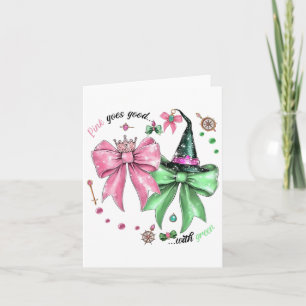 Carte Le rose Va Bien Avec La Sorcière D'Halloween Drôle
