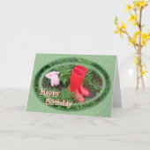 Carte Le rouge de jardinage initialise l'anniversaire ou (Fleur jaune)