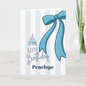 Carte Le Ruban d'Anniversaire du Skipper Chic (Devant)