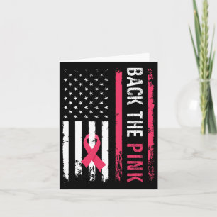 Carte Le ruban rose American Drapeau Prix du cancer du s