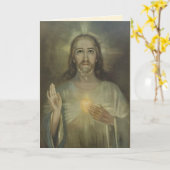 Carte Le Sacré Coeur de Jésus Miraculeux vierge (Fleur jaune)