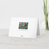 CARTE "LE SACRIFICE D'UNE MÈRE"/JOURNÉE DE LA MÈRE/FLORA (Dos)