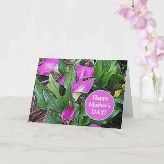 CARTE "LE SACRIFICE D'UNE MÈRE"/JOURNÉE DE LA MÈRE/FLORA (Orchidée)