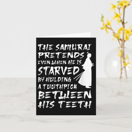 Carte Le Samurai Prétend Même Lorsqu'Il Est Sage Affamé (Fleur jaune)