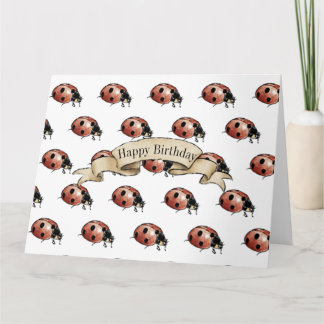 Carte Le scarabée de Ladybug est heureux