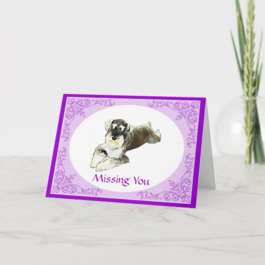 Carte Le Schnauzer vous manquant cardent (Devant)