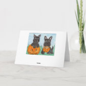 Carte Le Scottie poursuit le terrier de Halloween etc. (Dos)