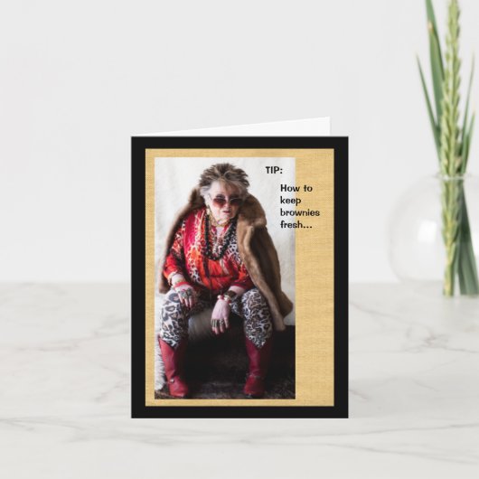 Carte Le secret de garder les brownies frais Greeting Ca (Devant)