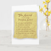 Carte Le secret de la survie de l'école de soins infirmi (Fleur jaune)