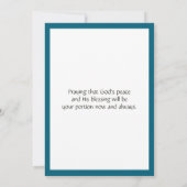 Carte LE SEIGNEUR VOUS BLESSE Numéros 6:24-26 (Dos)