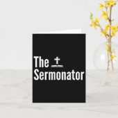 Carte Le Sermonateur Chemise Drôle Pasteur (Fleur jaune)