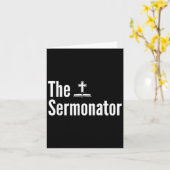 Carte Le Sermonateur Chemise Drôle Pasteur (Fleur jaune)