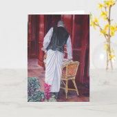 Carte Le serveur au restaurant de Bouchon (Fleur jaune)