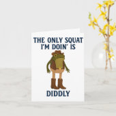 Carte Le Seul Squat Que Je Fais Est Didely Funny Frog Gy (Fleur jaune)