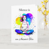 Carte Le silence est aussi une réponse | Inspiration de  (Fleur jaune)
