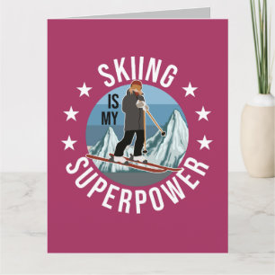 Carte Le Ski Est Ma Superpuissance