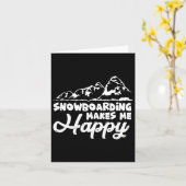 Carte Le Snowboard Me Rend Joyeux Snowboard 1 (Fleur jaune)