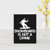 Carte Le Snowboard N'Est Pas Un Crime Militant Du Snowbo (Fleur jaune)