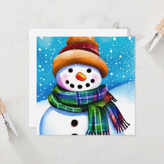 Carte Le Snowman (Devant/Arrière en situation)