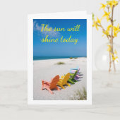 CARTE LE "SOLEIL SERA CLAIR" SUR VOTRE "ANNIVERSAIRE" (Fleur jaune)