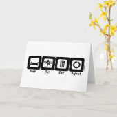 Carte Le sommeil tri mangent la répétition (Fleur jaune)