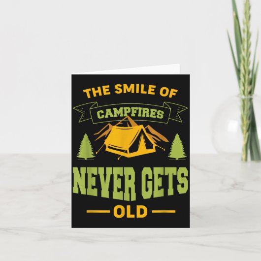 Carte Le sourire des feux de camp devient vieux camping (Devant)