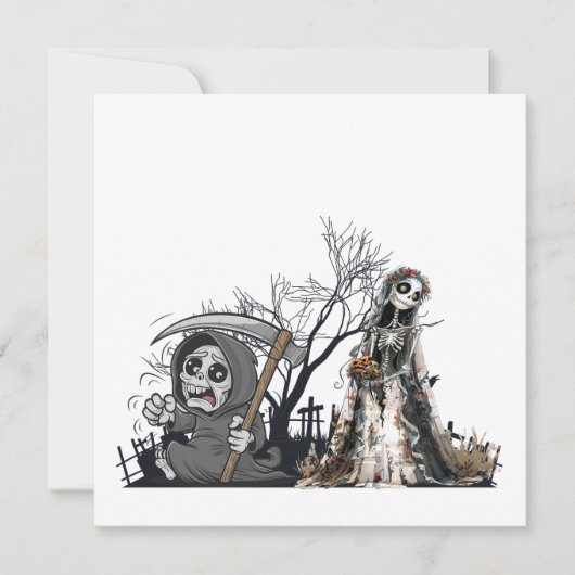 Carte Le squelette et la mariée cadavre. (Devant)