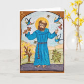 Carte Le St Francis d'Assisi du Retablo original (Fleur jaune)