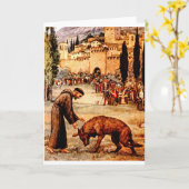 Carte Le St Francis et le loup (Fleur jaune)