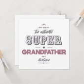Carte le super grand-père authentique (Devant/Arrière en situation)