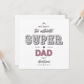 Carte Le super papa authentique (Devant/Arrière en situation)